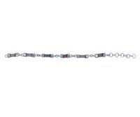 Tourmaline Stone Chained 925 Silver Bracelet