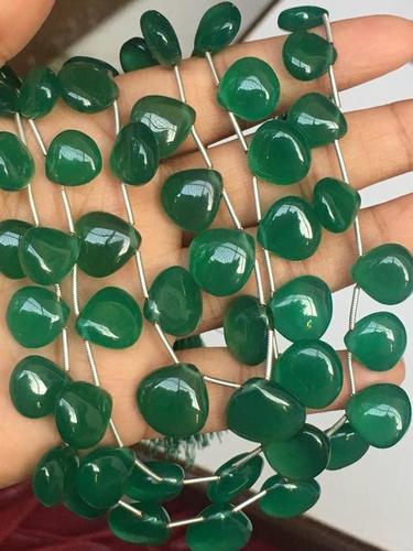 19 pcs AAA green onyx smooth heart shape beads,green onyx heart,onyx beads