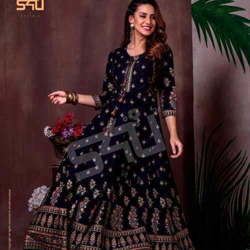 Gold party wear gown