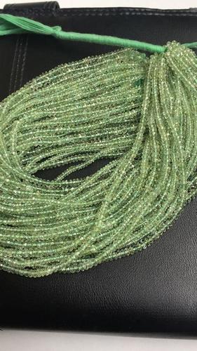 AAA green aquamarine faceted beads strand 13 inches,3.5-4mm