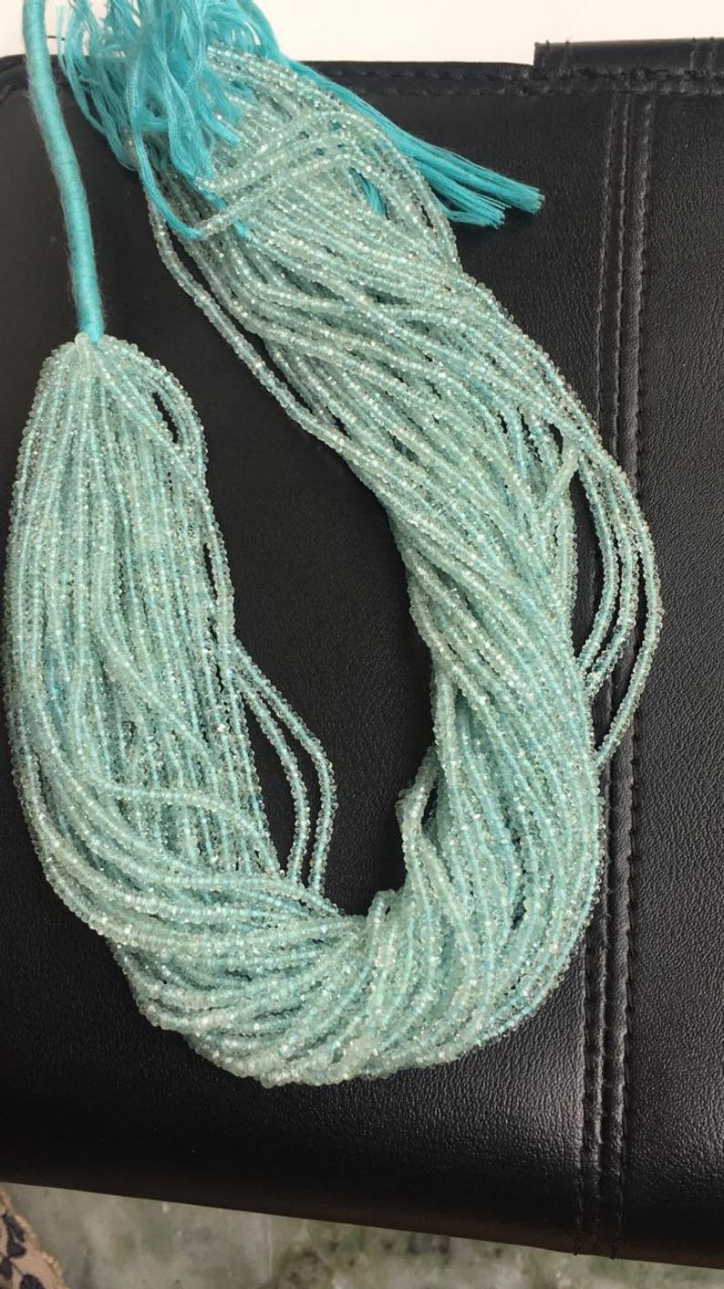 AAA quality 13 inch blue aquamarine 2.5mm faceted beads strand