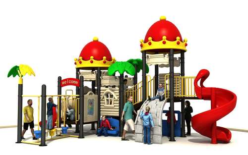 Lldpe.Pvc Leather And Galvanized Steel Tube Frame Kids Outdoor Playground