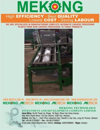 Cashew Roller Grading Machine - Capacity: 200 Kg/Hr