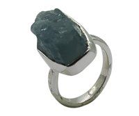 Aquamarine Stone 925 Silver Ring