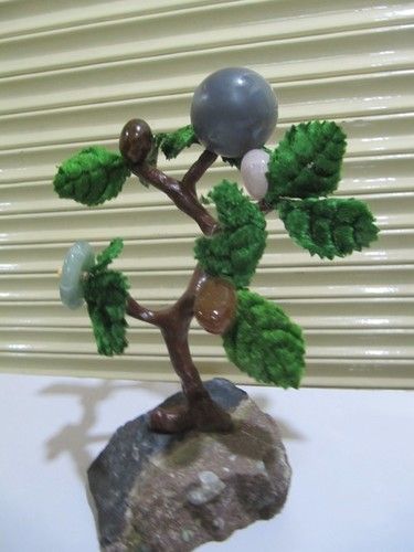 Harmonize Multi Healing Stone Tree Spritual Table Decor Office Gift 6-7 inches Long.