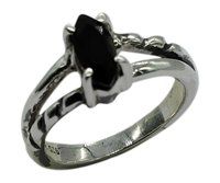 Glitzy Black Onyx Stone 925 Silver Ring
