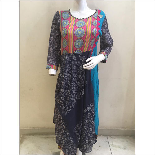 Blue Cotton Kurti