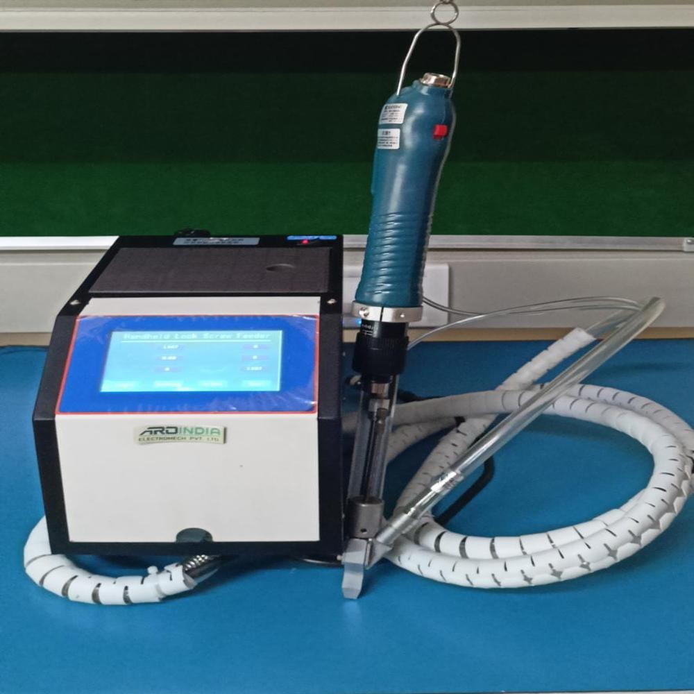 White Semi Automatic Screw Feeder