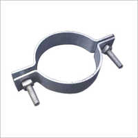 Metal Pole Clamp - Customized Metal Size , Silver Finish With Optimal Geometric Precision