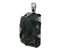 Fancy Moldavite 925 Silver Gemstone Pendant