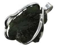 Handmade Moldavite Stone 925 Silver Pendant