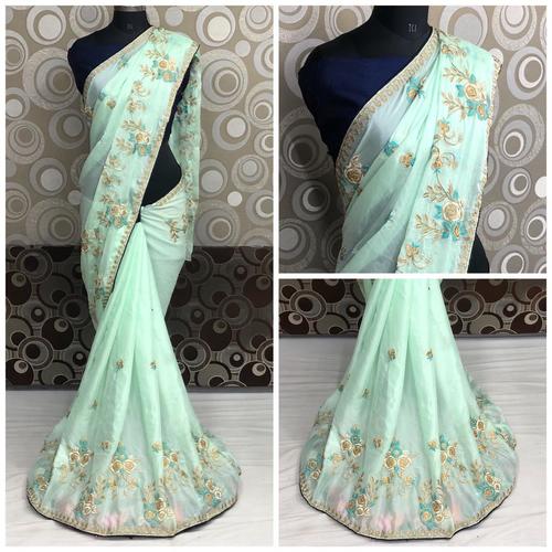 Embroidered Rangoli Silk Saree