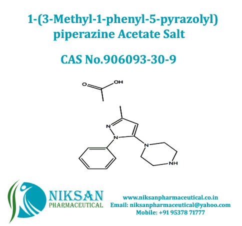 1-(3-Methyl-1-phenyl-5-pyrazolyl)piperazine acetate salt