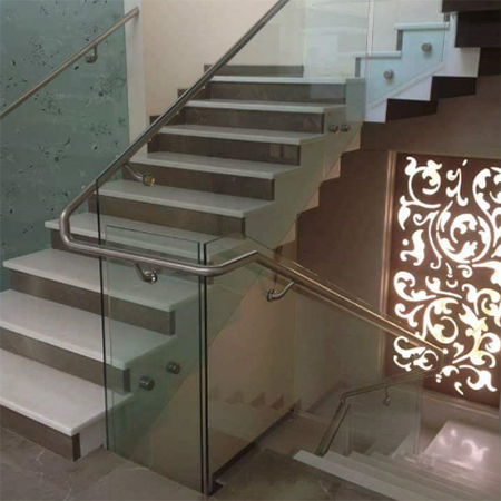 Modern Glass Stair Railing