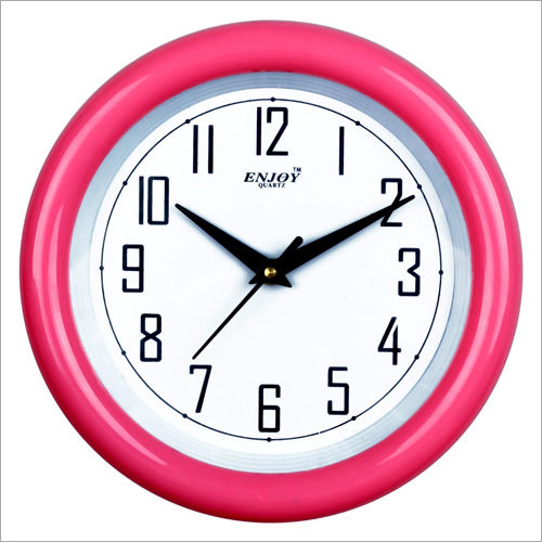 Available In Different Size Pink Frame Wall Clock