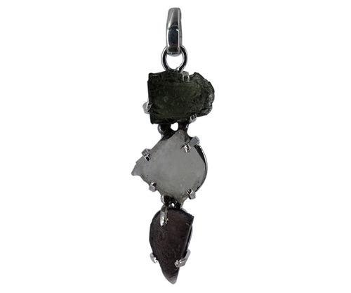 Excellent Multi Stone 925 Silver Pendant