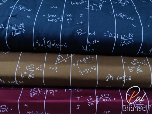 Letter Printed Shirting Fabric