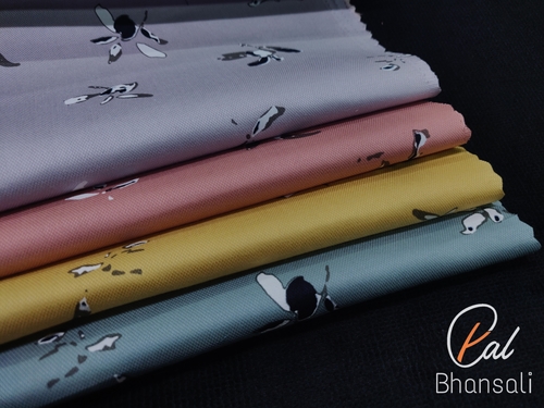 Twill Shirting Dobby Printed Fabric - 100% Cotton Material | Soft Texture for Stylish Dresses and Garments