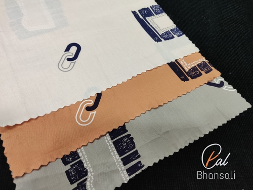 Fancy Printed Fabric - 100% Cotton Dobby Textile | Ideal for Curtains and Cushions