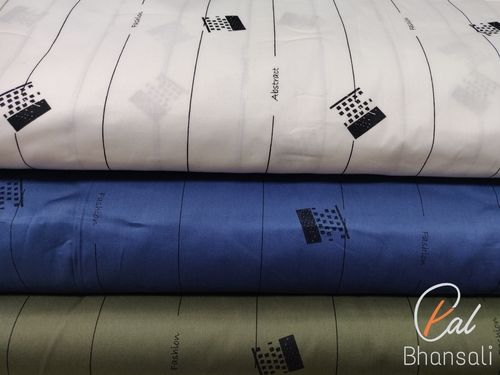 Twill Printed Fabric - Cotton Dobby Fabric for Garments | Stylish Printed Texture Ideal for Dresses and Apparels