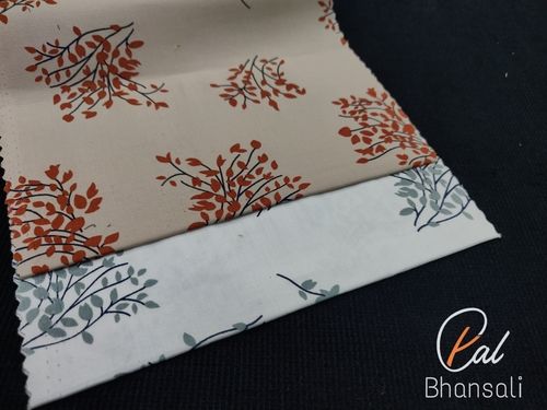 Linen Printed Fabric - 100% Cotton Dobby Weave, Printed Texture for Elegant Dresses and Garments