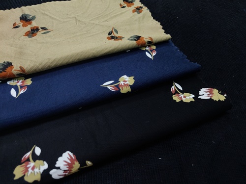 Discharge Floral Printed Fabric