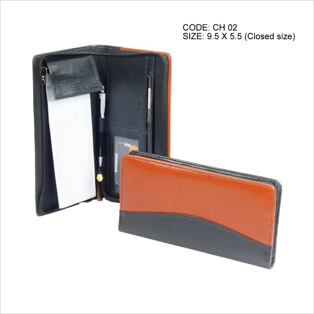 Abaliable In Multicolour Zipper Cheque Book Holder