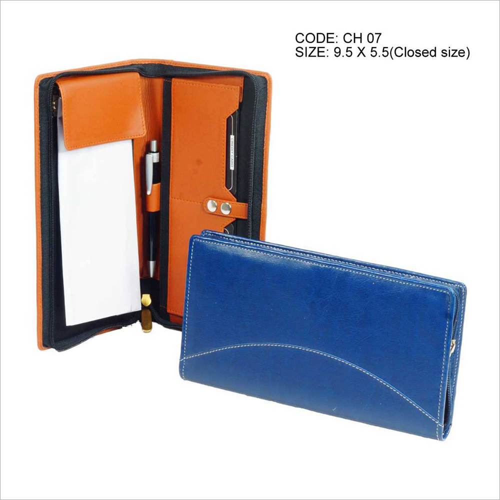 Abaliable In Multicolour Ladies Zipper Cheque Book Holder