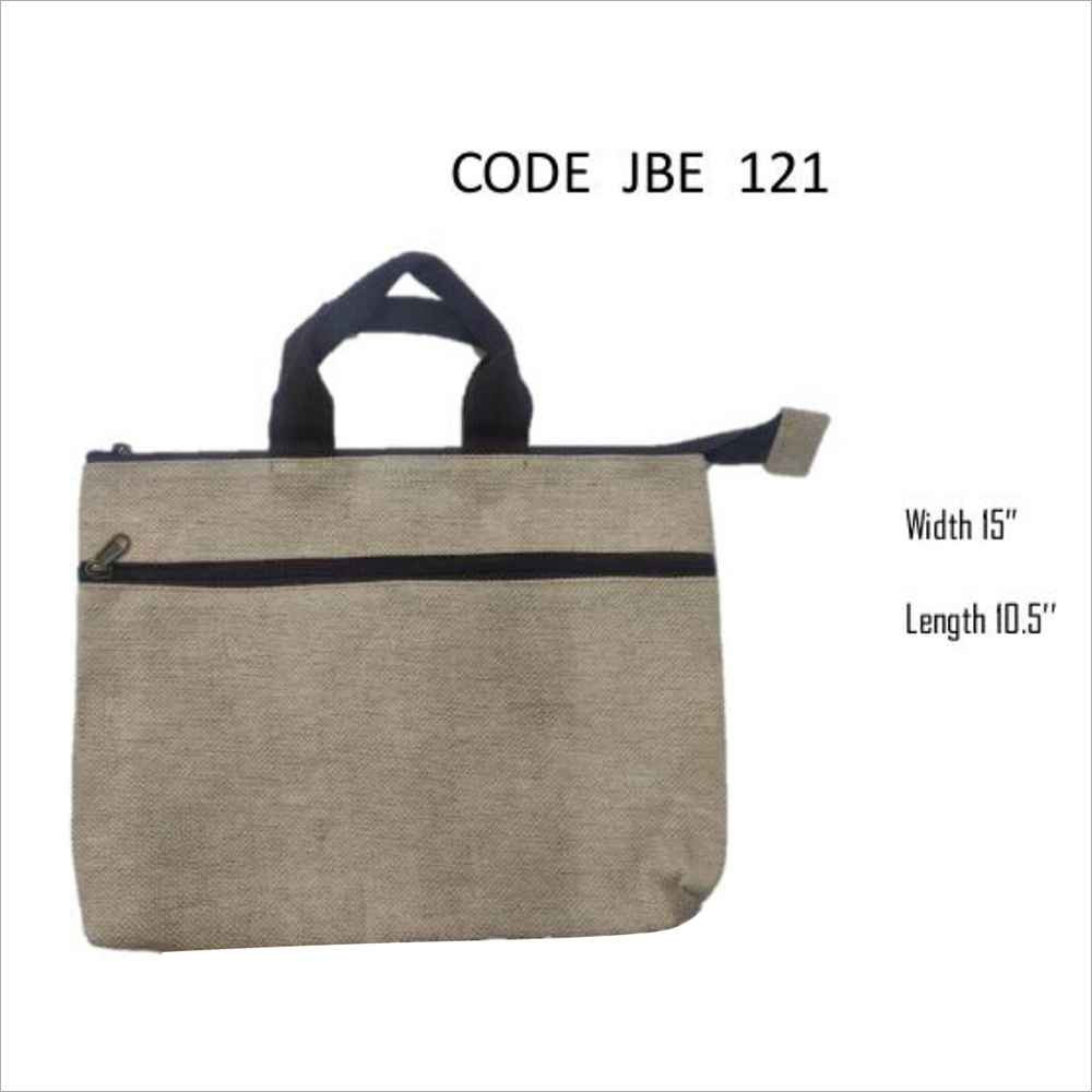 Executive Zipper Jute Bag Size: 10.5Inch X 15Inch