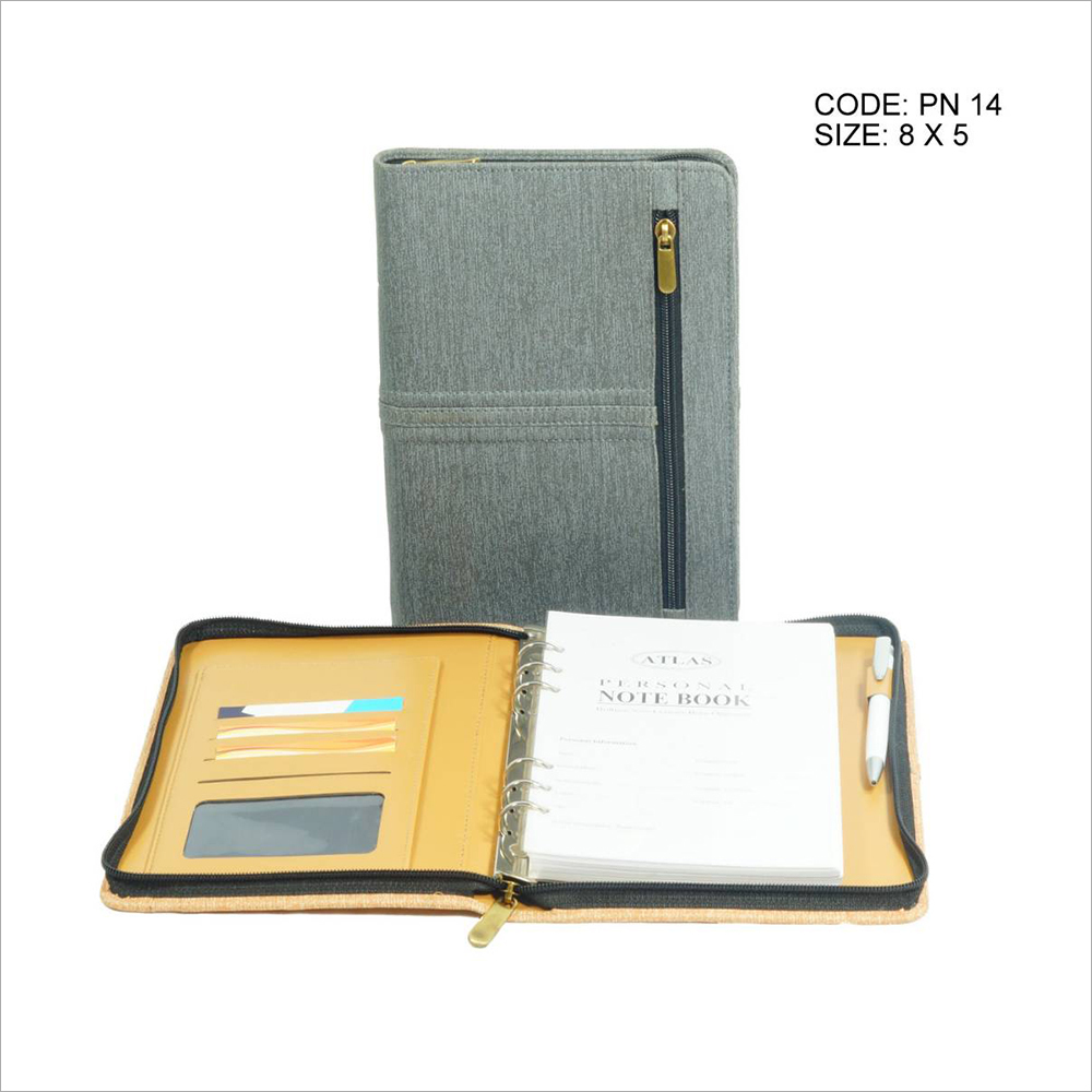 Abaliable In Multicolour Pu Grey Leather Notes Planner