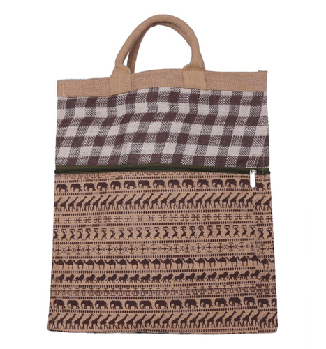 Animal Print Jute Shopping Bag