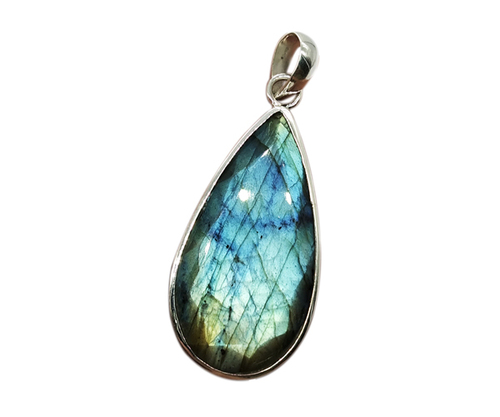 Blue Labradorite Super 925 Silver Gemstone Pendant