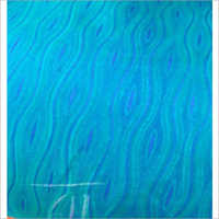 Blue Printed Satin Fabric