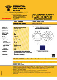 CVD Diamond 1.58ct I VS1 Round Brilliant Cut IGI Certified Stone