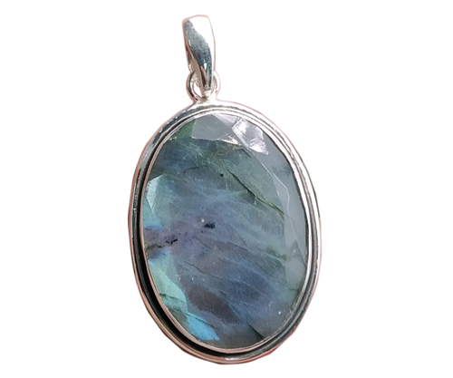 Blue Classic Labradorite 925 Silver Gemstone Pendant