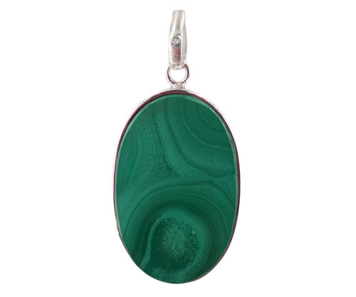 Green Adorable Malachite 925 Silver Gemstone Pendant