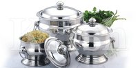 Soup Toureen Dish Ring Handle & Cover - Color: As Per Requirement