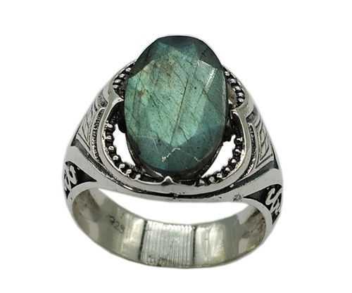 Fabulous Labradorite Stone 925 Silver Ring