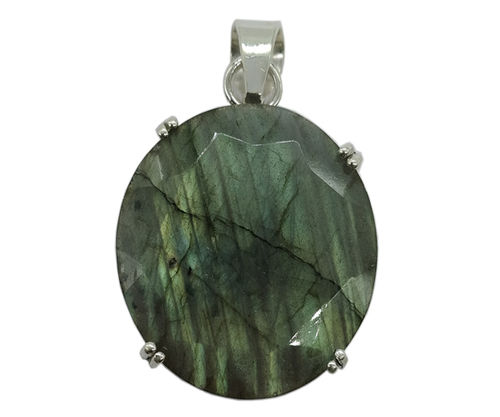 Solid Labradorite 925 Silver Gemstone Pendant