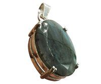 Solid Labradorite 925 Silver Gemstone Pendant