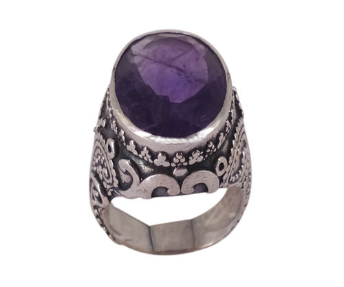 Beautiful Amethyst Stone 925 Silver Ring