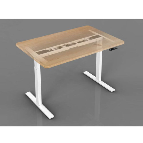 Rook-D - Height Adjustable Desk 600-1250mm, 100Kg Load Capacity, Customizable Color Options, Modern Design for a Comfortable Workspace