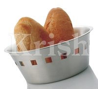 Regular Bread Basket - Stainless Steel, 20-24 Cm Size | Custom Color, Square Cutting Design