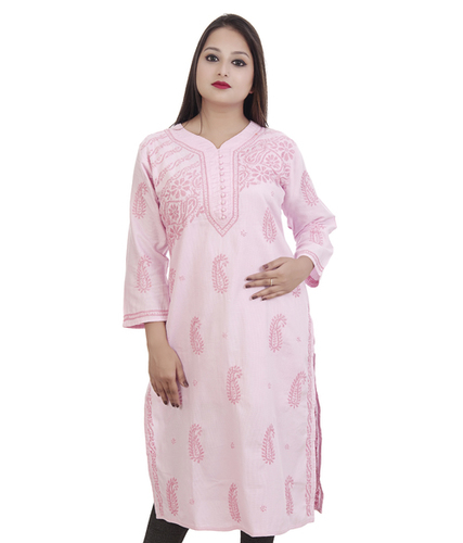 Designer Soft Dhakai Lucknowi Chikan Kurti
