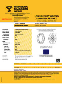 CVD Diamond 1.63ct J VS1 Oval Cut IGI Certified Stone