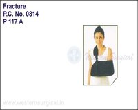 P 117 A Fracture P.c. - Lightweight Fabric, Black Color | Adjustable Strap, Portable Design, Comfortable For Fracture Recovery