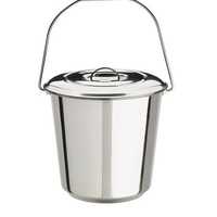 Pail (Bucket) With Cover Stainless Steel