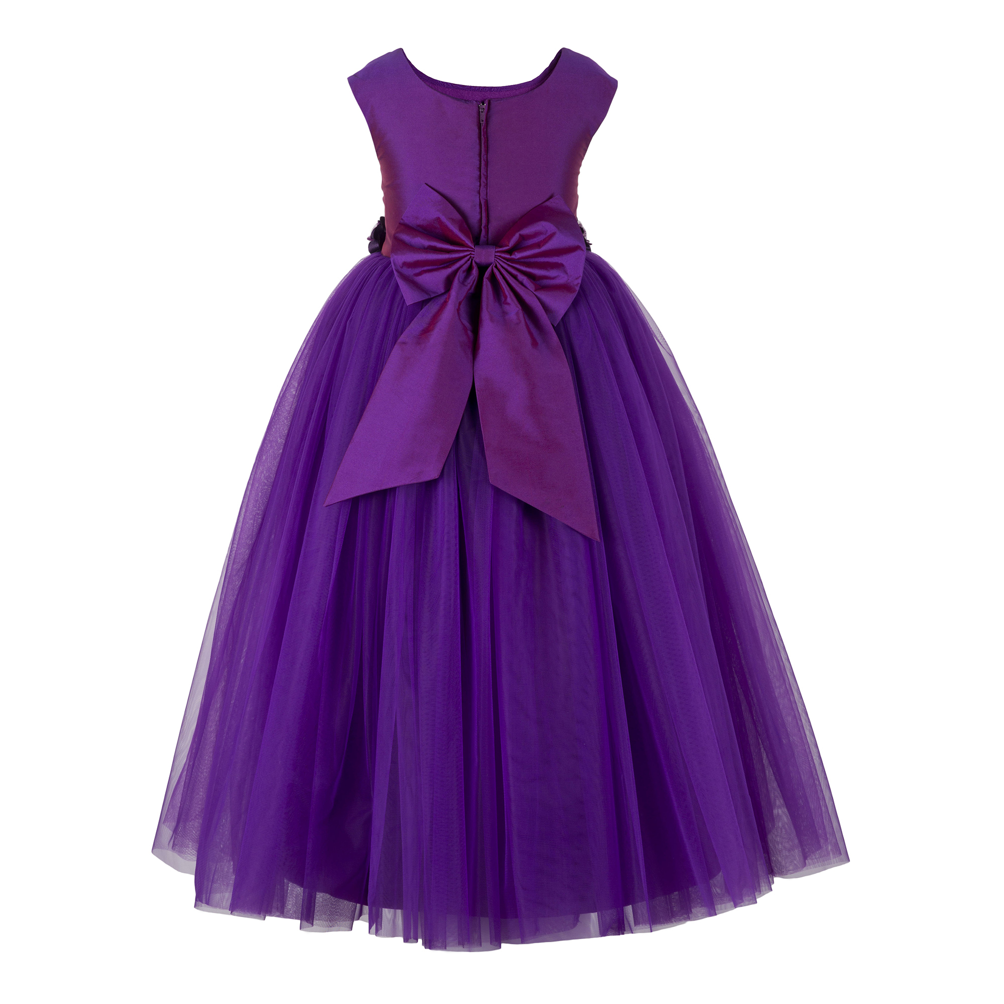 Kids Net Long Purple Gown