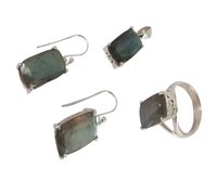 Ornamental Labradorite 925 Silver Gemstone Jewelry Set