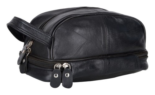 Leather Shaving Kit Bag